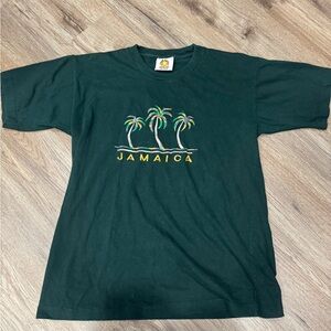Vintage Dark Green Jamaica Palm Tree Tee